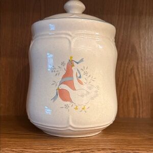 Vintage marmalade goose large ceramic canister